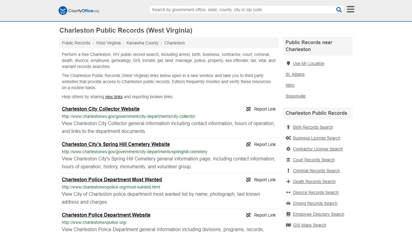 Charleston Public Records (West Virginia) - countyoffice.org